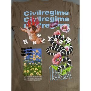 Civil Regime Pollinate Classic Tee in Sand (Sm)